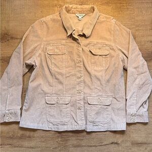 Vintage St. John’s Bay Women’s Khaki Brown Corduroy Jacket Shacket 2XL